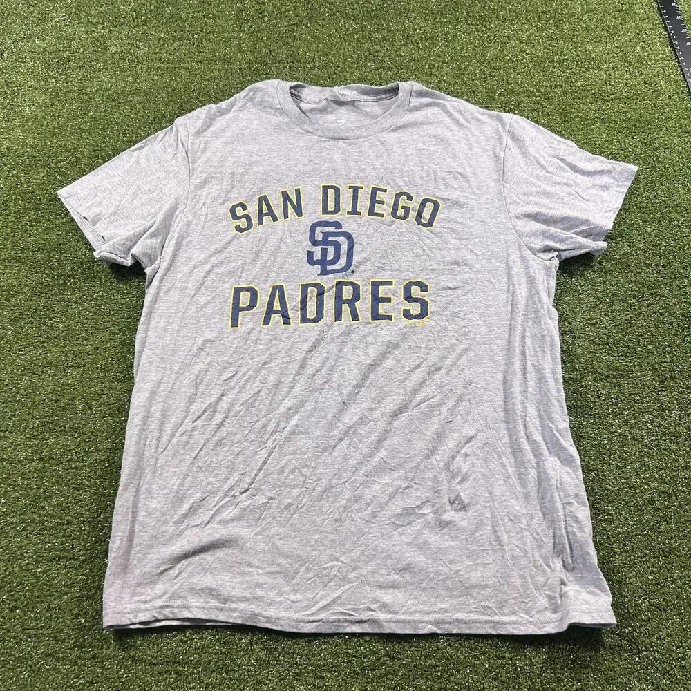 San Diego Padres MLB Short Sleeve Tee Gray Mens Size L NWOT